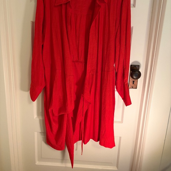 H&M red wrap-around M mini dress - Picture 2 of 12